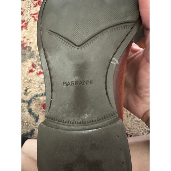 MAGNANNI Men's Brown Leather RILEY Cognac Chelsea Boots Size 7.5M - Picture 10 of 11